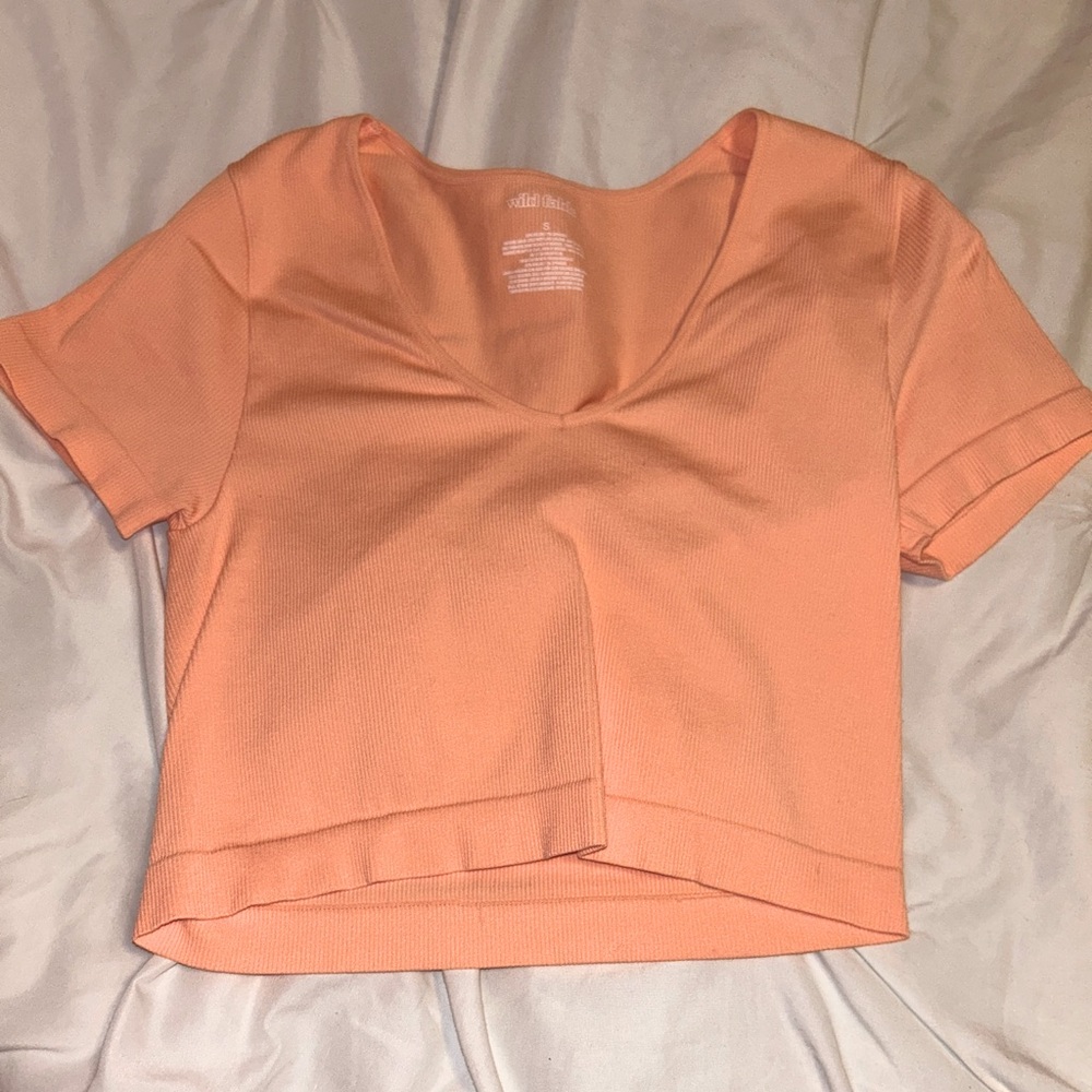 Wild Fable/Target Ribbed Crop Tee